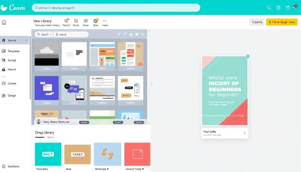 Canva design interface 